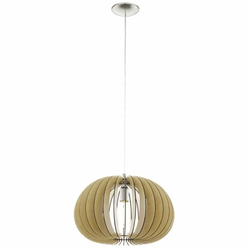 Luminaires Scandinaves-Luminaires Eglo Lampe suspendue Eglo COSSANO Nickel mat, 1 lumière
