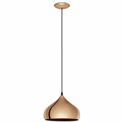 Luminaires Scandinaves-Luminaires Eglo Lampe suspendue Eglo HAPTON Cuivre, 1 lumière