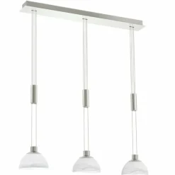 Luminaires Eglo Lampe suspendue Eglo MONTEFIO LED Nickel mat, 3 lumières