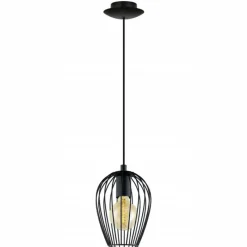 Lampes Vintages & Rétros-Luminaires Eglo Lampe suspendue Eglo NEWTOWN Noir, 1 lumière