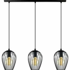 Luminaires Eglo Lampe suspendue Eglo NEWTOWN Noir, 3 lumières* Suspensions