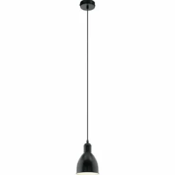 Lampes Vintages & Rétros-Luminaires Eglo Lampe suspendue Eglo PRIDDY Noir, Blanc, 1 lumière