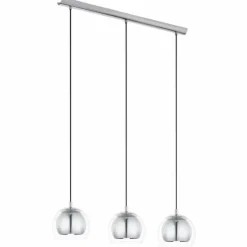 Luminaires Eglo Lampe suspendue Eglo ROCAMAR Chrome, 3 lumières