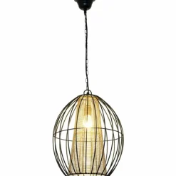 Lampes Dorées-Luminaires Holländer Lampe suspendue Holländer CAPELLO Or, Noir, 1 lumière