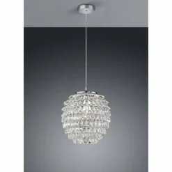 Luminaires Rustiques-Luminaires Reality Lampe suspendue Reality PETTY Chrome, 1 lumière