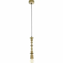 Lampes Vintages & Rétros-Luminaires Eglo Lampe suspension Eglo AVOLTRI Bois clair, 1 lumière