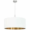 Lampes En Tissu-Luminaires Eglo Lampe suspension Eglo PASTERI Nickel mat, 1 lumière