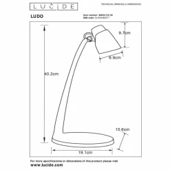 Luminaires Lucide Lampes de table Lucide LUDO LED Noir, 1 lumière* Éclairage Led