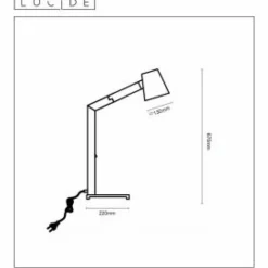 Luminaires Scandinaves-Luminaires Lucide Lampes de table Lucide MIZUKO Noir, 1 lumière