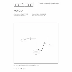 Luminaires Lucide Lampes de table Lucide NUVOLA LED Noir, 1 lumière* Lampes À Poser