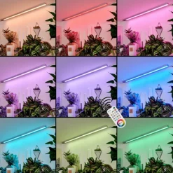 hofstein lampes pour bandeaux set x 2 Raivo LED Noir, Argenté, 2 lumières, Télécommandes, Changeur de couleurs