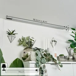 hofstein lampes pour bandeaux set x 2 Raivo LED Noir, Argenté, 2 lumières, Télécommandes, Changeur de couleurs