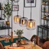 hofstein Lauden Suspension Ambre, Clair, Fumé, 3 lumières