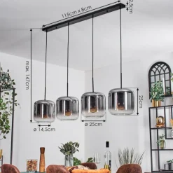 hofstein Lauden Suspension Chrome, Clair, 4 lumières