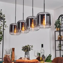 hofstein Lauden Suspension Chrome, Clair, 4 lumières