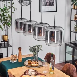 hofstein Lauden Suspension Chrome, Clair, 4 lumières