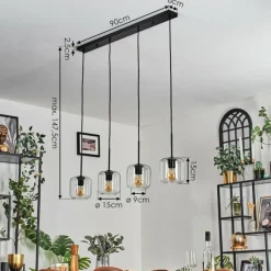 hofstein Lauden Suspension Clair, 4 lumières
