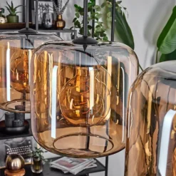 hofstein Lauden Suspension Noir, 4 lumières