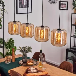 hofstein Lauden Suspension Noir, 4 lumières