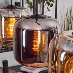 hofstein Lauden Suspension Noir, 3 lumières