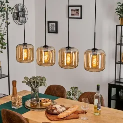 hofstein Lauden Suspension Noir, 4 lumières