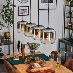 hofstein Lauden Suspension Noir, 4 lumières