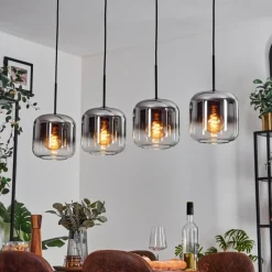 hofstein Lauden Suspension Noir, 4 lumières