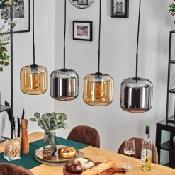 hofstein Lauden Suspension Noir, 4 lumières