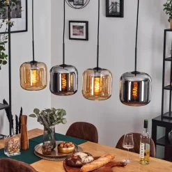 hofstein Lauden Suspension Noir, 4 lumières