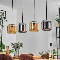 hofstein Lauden Suspension Noir, 4 lumières