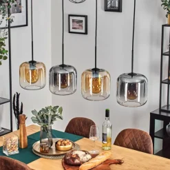 hofstein Lauden Suspension Noir, 4 lumières