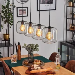 hofstein Lauden Suspension Noir, 4 lumières