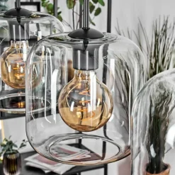 hofstein Lauden Suspension Noir, 4 lumières