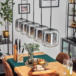 hofstein Lauden Suspension Noir, 5 lumières