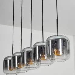 hofstein Lauden Suspension Noir, 5 lumières