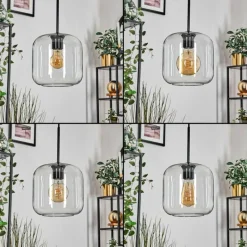 hofstein Lauden Suspension Noir, 5 lumières