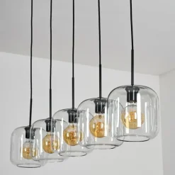 hofstein Lauden Suspension Noir, 5 lumières