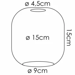hofstein Lauden Verre de rechange 15 cm Chrome, Fumé