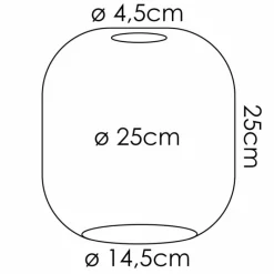 hofstein Lauden Verre de rechange 25 cm Chrome, Fumé