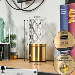 hofstein Lauter Lampe à poser LED Laiton, 1 lumière