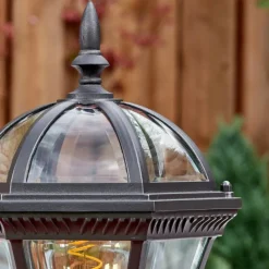 Luminaires Rustiques-hofstein Lavajo Borne lumineuse, Eclairage de chemin Noir, 1 lumière