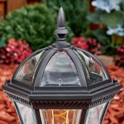 Luminaires Rustiques-hofstein Lavajo Borne lumineuse, Eclairage de chemin Noir, 1 lumière