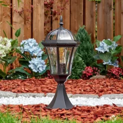 Luminaires Rustiques-hofstein Lavajo Borne lumineuse, Eclairage de chemin Noir, 1 lumière