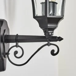 Luminaires Rustiques-hofstein Lavajo Luminaire extérieur, Lampe murale d´extérieur Noir, 1 lumière