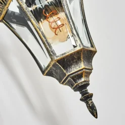 Luminaires Rustiques-hofstein Lavajo Luminaire extérieur, Lampe murale d´extérieur Or, Noir, 1 lumière