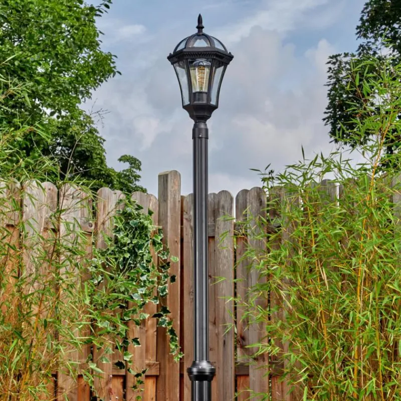 Luminaires Rustiques-hofstein Lavajo Luminaire extérieur, Réverbère, Eclairage de chemin Noir, 1 lumière