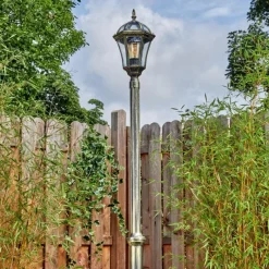 Luminaires Rustiques-hofstein Lavajo Luminaire extérieur, Réverbère, Eclairage de chemin Or, Noir, 1 lumière