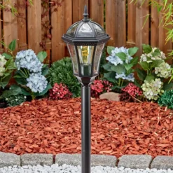 Luminaires Rustiques-hofstein Lavajo Luminaire extérieur, Eclairage de chemin Noir, 1 lumière