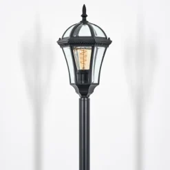 Luminaires Rustiques-hofstein Lavajo Luminaire extérieur, Eclairage de chemin Noir, 1 lumière