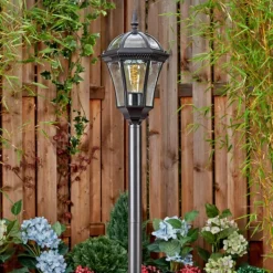 Luminaires Rustiques-hofstein Lavajo Luminaire extérieur, Eclairage de chemin Noir, 1 lumière